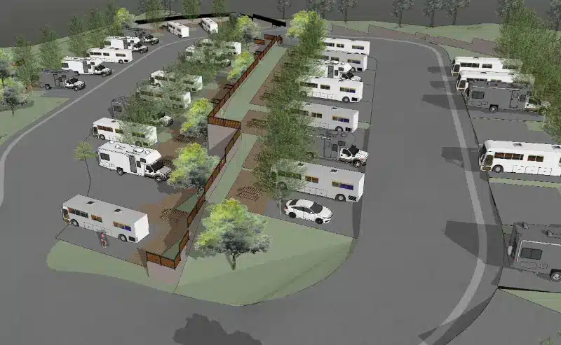 Aerial View of the Parking Spots