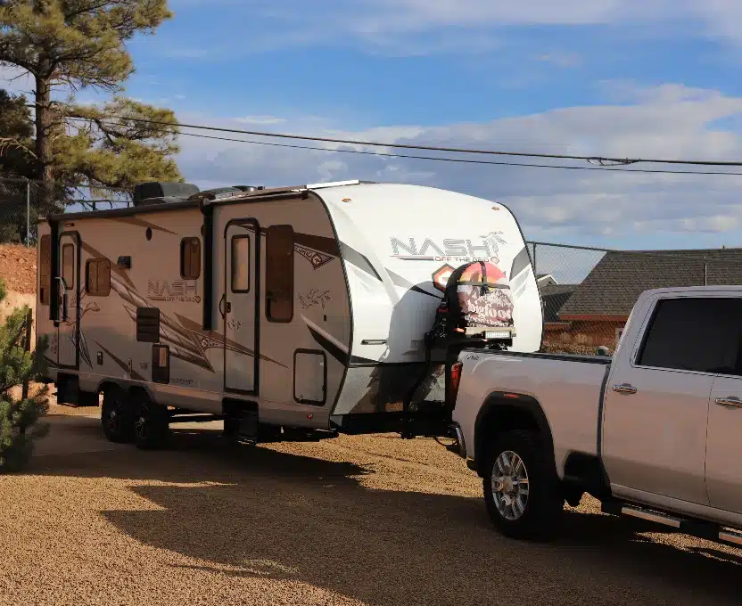 Travel Trailer with truck