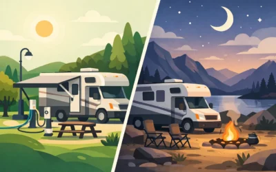 Full Hookups Versus Dry Camping for Your RV Trip